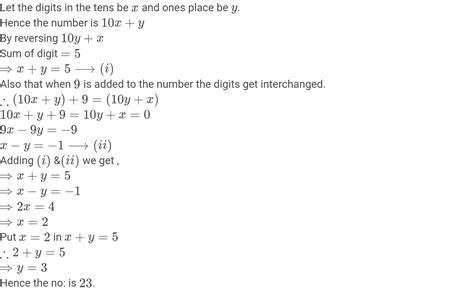 a number consists of two digits whose sum is 5|SOLUTION: A number consists of two digits whose sum is five..